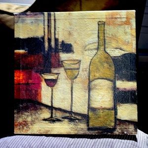 Wine and glass painting